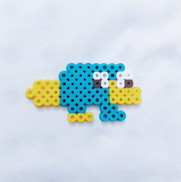 FREE WITH PURCHASE Perry the Platypus Perler Bead Art - Picture 1 of 3